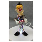 9" Vitro artistico glass clown ITALY