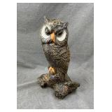 14" Concrete owl statue