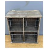 4 compartment wire storage bin