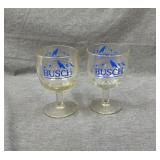2 BUSH beer glasses