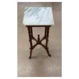 Marble top plant stand