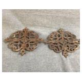 Pr. Of cast iron wall sconces