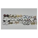 20 pairs vintage earrings pearl etc