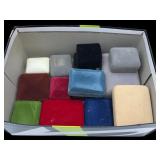 Shoebox full of vintage jewelry cases