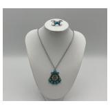 Turquoise necklace & ring set