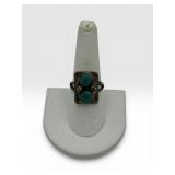 Sterling turquoise inlay ring