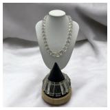 Antique crystlal necklace & bracelet w/ Sterling