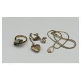 14K GF necklaces & ring
