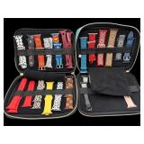 20 various watch bands in cases