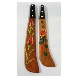 2 Decorative Wooden Machetes 19'