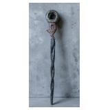 36' hand carved folk art wooden cane