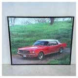 1965 Cherry red Mustang portrait 20 x 16