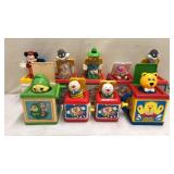 9 Vintage Jack-in the - Box lot