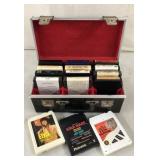 Vintage 8 Track Tapes in Case