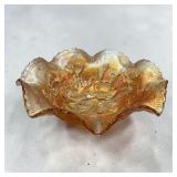 10' imperial 'lustre rose' carnival glass bowl