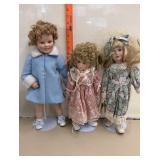 3 Porcelain Dolls