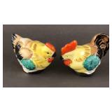 1940s Rooster & Hen Salt& Pepper Set 2.5'