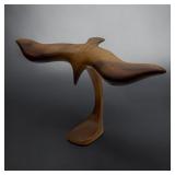 8' Myrtlewood flying bird statue