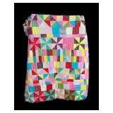 Hand stitch block pattern quilt 78 x 66