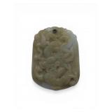 Carved jade stone dragon pendant