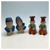 2 pair 1940s Dutch boy & girl S&P Japan