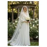 Vintage wedding dress w/ vail etc