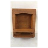 Vintage Wood Built In Telephone Shelf 20 x 16.5