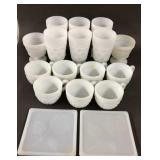 Milk Glass Lot 17pc