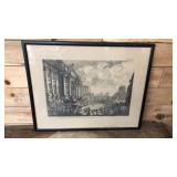 Vintage Italian Print by Piranesi 29 x 23