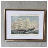 Nautical litho clipper ship three brothers