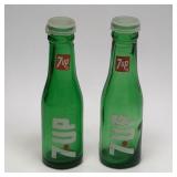 Vintage 7up glass S&P set