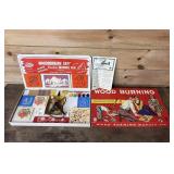 Vintage American toys wood burning kit USA