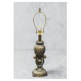 Nice orange base table lamp nice finial