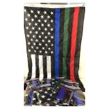 19 - 3' x 5' Outdoor Flags Police Military Fire