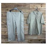 Red Kap work pants & shirts lot 6pc total