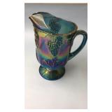 Vintage Indiana Glass Grapes Pitcher 10.5'