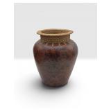 9' wicket top pottery vessel bulb vase