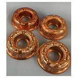 4 Vintage Jello Molds 8'