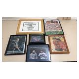 Assorted Framed Sports Art and Other