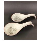 2 Meritage LOVE Spoon Rests 9.5'