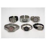 6 fashion watches - quartz, bezel etc