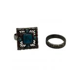925 ring and silver tone ring