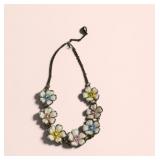 Vintage enamel flower necklace