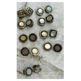 Art deco, mother of pearl snap cuffs 9 pairs