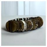 VINTAGE MOTHER OF PEARL LINKS WRAP BRACELET