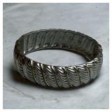 Vintage Hinged Cuff Mixed Metal Bracelet