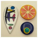3 nostalgic throwback acrylic brooches