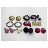 10 vintage retro pairs of earrings