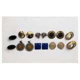 8 pairs vintage earrings-lucite, etc