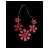 Rhinestone floral necklace